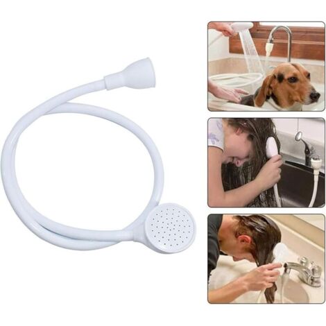 Tubo flessibile per lavandino, spruzzatore per shampoo per cani, soffione per doccia con shampoo per animali domestici, soffione per doccia con getto esteso (1/4)