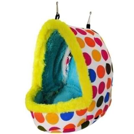 14x14x17cm Caldo nido invernale per pappagalli, cuccia in peluche per animali domestici, amaca a forma di grotta, giocattolo, gabbia divisa per conuri e parrocchetti, accessori (1/4)