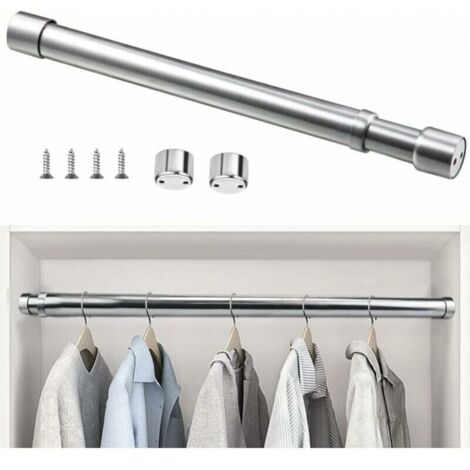 Asta appendiabiti estensibile da 31 cm a 51 cm in acciaio inox, asta telescopica regolabile per tende, asta appendiabiti estensibile resistente alla corrosione per armadi, bagni, cucine, camere da let