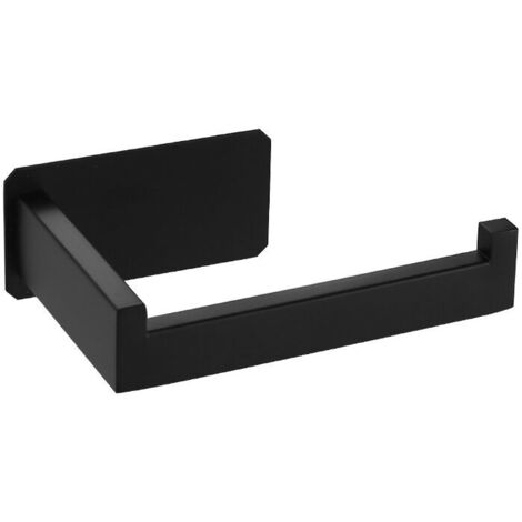 Portarotolo originale in acciaio inox per montaggio a parete senza fori, accessorio decorativo per bagno e cucina. (1/4)