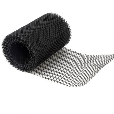 Rete di protezione per grondaie con 10 clip di fissaggio, 16 cm x 6 m, rete di protezione per grondaie, filtro per foglie per grondaie (1/4)
