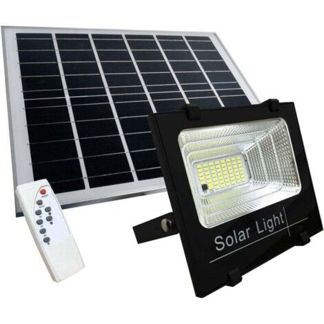 Faretto LED da 200 W, faretto solare per esterni con telecomando, luce di sicurezza solare impermeabile IP67, accensione/spegnimento. (1/4)