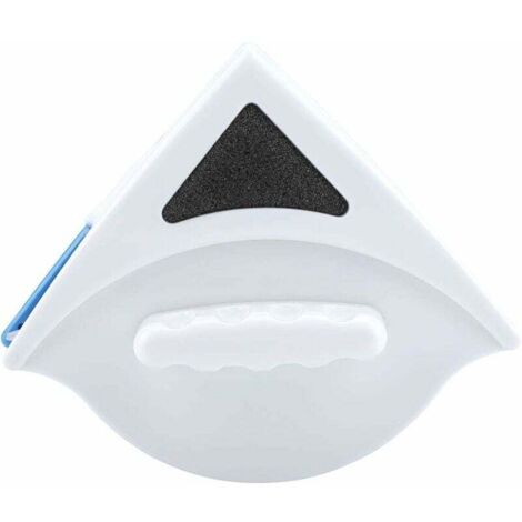 Puliscivetri magnetico bifacciale, spazzola triangolare magnetica bifacciale per la pulizia di vetri spessi (ABS3 - triangolo da 8 mm per vetro singolo) (1/4)
