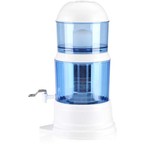 Caraffa filtrante per acqua con rubinetto, distributore di acqua potabile da 16 litri, distributore di acqua filtrata, stazione di filtraggio dell'acqua per la riduzione del calcare,