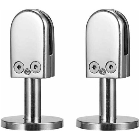 Morsetto per vetro per scale da 5-8 mm, acciaio inossidabile 304, morsetto per ringhiera con colonna di supporto inferiore, regolabile, per schermi e recinzioni per piscine.