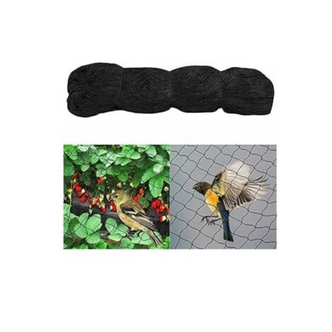 Rete di protezione per uccelli, 5 x 10 m, rete di protezione per uccelli, rete per alberi da frutto, rete di protezione per uccelli nera che protegge gli alberi da frutto e gli ortaggi dai danni. (1/4)