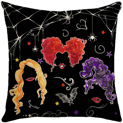 MFGNEH Set Di 4 Federe Per Cuscini 45x45cm Motivo Scheletro: Decorazione Casa Per Halloween In Cotone E Lino