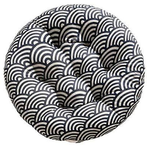 Cuscino rotondo per sedia, 100% cotone e lino - Comodo - Cuscini spessi e traspiranti 40  40  6 cm