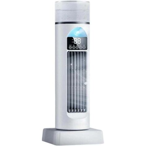 Ventilatore a torre oscillante per camera da letto, oscillazione di 120 gradi, adatto per camera da letto, ufficio, uso interno ed esterno (bianco) XXW (1/4)