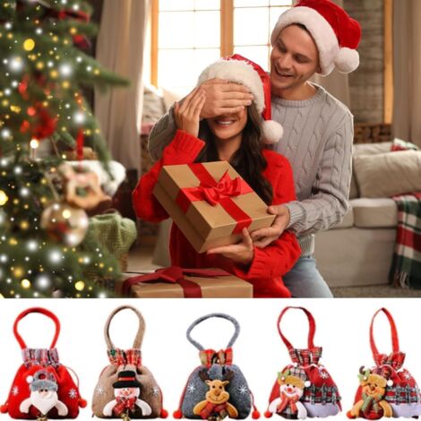 50 Pezzi Sacchetti Regalo In PVC Trasparente Con Manici Sacchetti Di Plastica Riutilizzabili Sacchetti Trasparenti Per La Spesa Per Natale~p119007939
