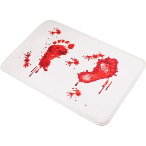 Tappetino assorbente per interni ed esterni, decorazione per pavimenti di Halloween, tappetino decorativo per ingresso, tappetino da cucina bianco (1/4)