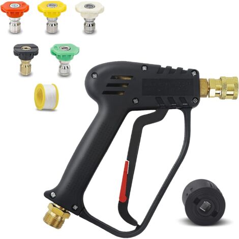 Pistola per idropulitrice ad alta pressione da 4000 PSI con connettore per tubo flessibile M22 da 14 mm, attacco rapido Nilfisk, pannello pistola di lavaggio (1/5)