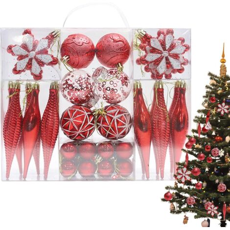 Palline di Natale infrangibili, decorazioni natalizie, palline resistenti alla luce, palline di Natale con spago, decorazioni natalizie