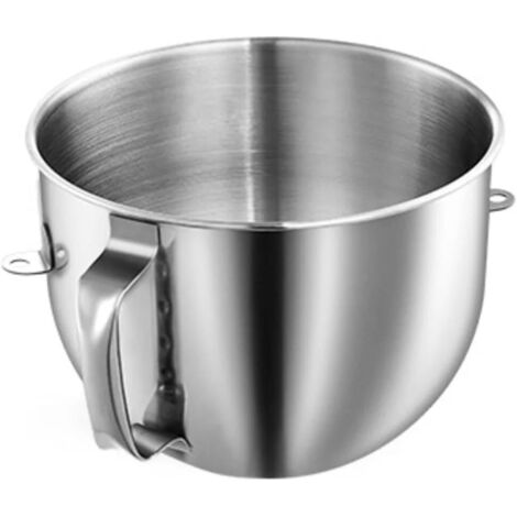 Ciotola di ricambio in acciaio inox compatibile con KitchenAid per robot da cucina con sollevamento ausiliario da 6 litri.