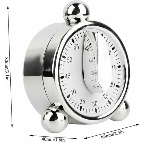 Timer Meccanico - Tacchino - Marrone - 60 Minuti - 6,3 x 5,1 cm - Plastica