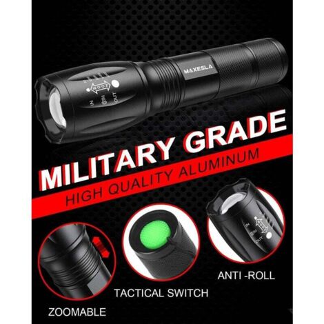 Torcia LED Da 6000 Lumen, Portatile, Ricaricabile USB Impermeabile 7 Modalita Per Campeggio Ed Escursionismo Rosso 98809721
