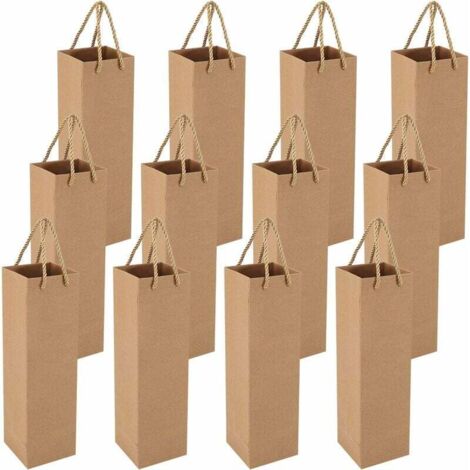 2 X Nuovo Bottiglia Sacchetti Regalo -vino Porta Compleanno Nozze - Non Tessuto
