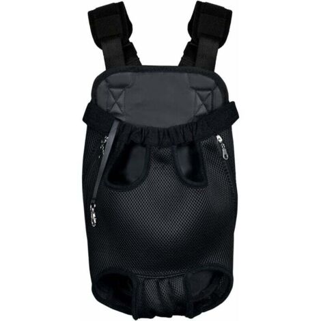 Borsa per il trasporto di animali domestici, zaino per cani, zaino per il trasporto di cani e gatti regolabile, zaino da viaggio per animali domestici per viaggi/escursioni/campeggio - Nero - L (1/4)