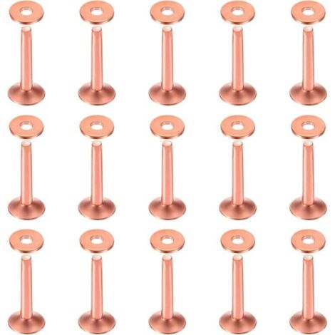 Confezione da 50 rivetti e frese in rame da 10 × 3,3 × 19 mm per cinture, portafogli, collane, articoli in pelle e artigianato.