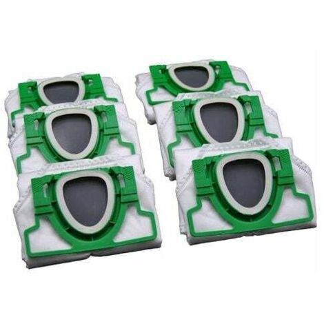 Confezione da 6 sacchetti per aspirapolvere Vorwerk Kobold VK 200 in microfibra non tessuta a 5 strati (1/4)