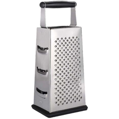 Grattugia da cucina - Grattugia in acciaio inox - Affettaverdure - Grattugia quadrata - Grattugia per verdure - Utensili pratici da cucina (1/4)