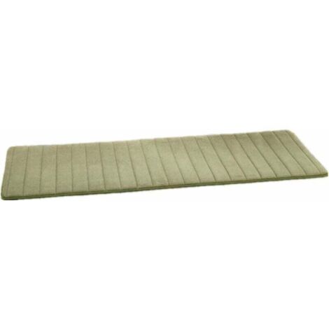 Tappetino da bagno, tappetino da bagno antiscivolo in memory foam per bagno, microfibra (verde, 40x120 cm) - Fei Yu