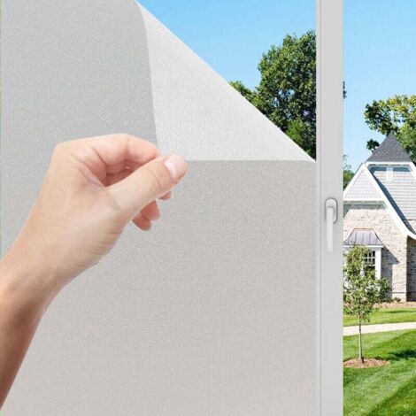 Pellicola per vetri opaca - Pellicola per vetri smerigliata - Pellicola statica autoadesiva per la privacy - Pellicola statica senza colla per vetri - Pellicola oscurante per bagno/camera da letto - 3