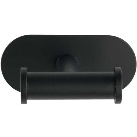 Gancio portasciugamani Duo Orea Black, gancio appendiabiti Turbo-Loc® senza foratura, acciaio inox, 10x4,5x6,5 cm, nero opaco (1/4)