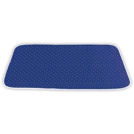 Copriasse da stiro, coperta da stiro, riflettore di calore, foglio di alluminio per bloccare il calore, cotone Eco Tex Standard, 130x65 cm, blu (1/4)
