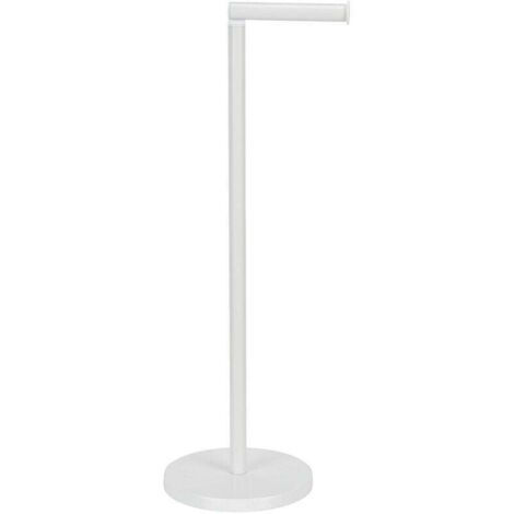 Porta carta igienica da terra 2 in 1 bianco per 4 rotoli, design minimalista in metallo, pratico porta carta igienica, portarotolo, accessori moderni per il bagno, 21x55x17 cm