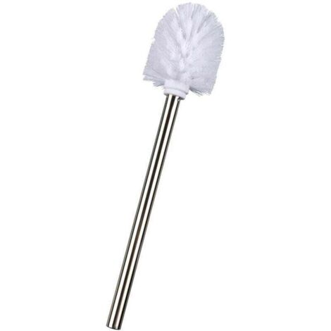 Scopino di ricambio per porta scopino con manico in acciaio inox lucido, Polipropilene, Ø 8x35 cm, bianco