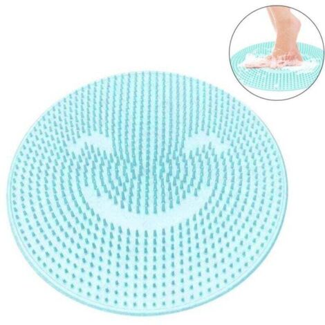 Cuscino massaggiante per la schiena in silicone pigro, tappetino per il lavaggio del bagno, spazzola esfoliante per i piedi, tappetino antiscivolo per la doccia con ventose (1/4)