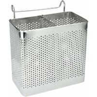 Scolaposate da cucina, cestello per posate, portaposate, organizer per lavello in acciaio inox, per riporre utensili da cucina, cucchiaio, forchetta