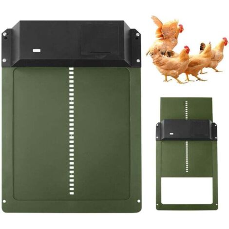 Puerta automática solar para gallinero, puerta para gallinero con sensor de luz, abridor de puerta para gallinero, nueva puerta automática para gallinero para mantener a los pollos seguros