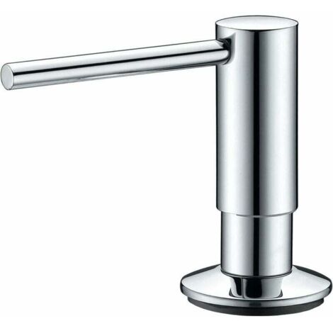 Dispensador de jabón Mizzo Govaro con boquilla giratoria de 360° - Dispensador de jabón líquido rellenable superior para fregadero de cocina - Dispensador de jabón líquido de acero inoxidable cromado (1/4)