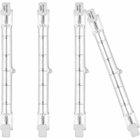 Bombillas halógenas ecológicas R7S de 118 mm, 400 W, 230 V, 5200 lm, blanco cálido, 2700 K, tipo J, para trabajo, seguridad, iluminación de jardines y alumbrado público (paquete de 4) Cisea