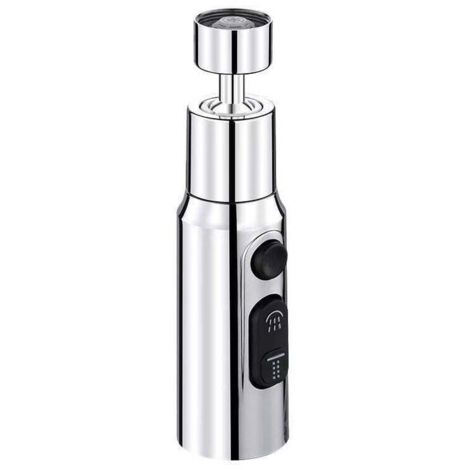 Cabezal rociador de 3 funciones para grifo de cocina, extensor de grifo giratorio de 360° para fregadero, adaptador de rociador para grifos, accesorios de cocina, aireador de grifo, rociador de repues (1/4)