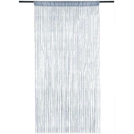 Cortina de cuentas para colgar, 100 x 200 cm, con borlas para puertas y ventanas, divisor brillante, cenefa, línea de borlas (blanco)