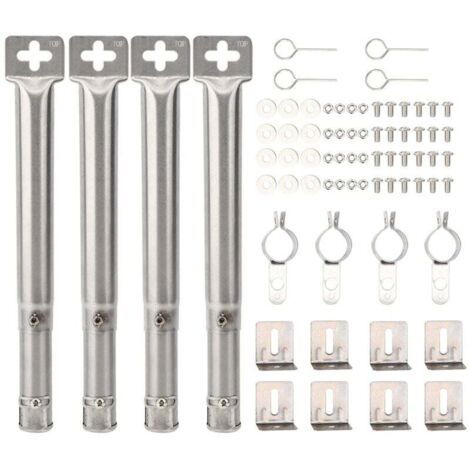 Accesorios para tubos de quemador de 31-44 cm para Campingaz, Landmann, Taino, Tepro, Napoleon, Charbroil, Enders Monroe, Mr Gardener, quemador de tubo de acero inoxidable de ajuste universal, juego d