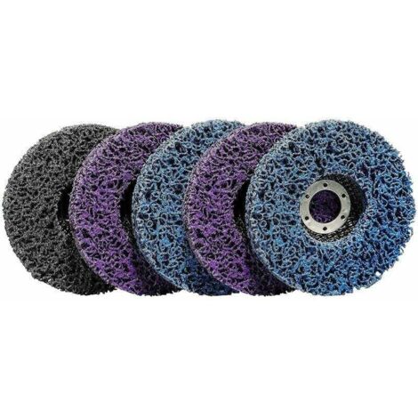 discos de limpieza CSD de 115 mm para amoladoras angulares de nailon para eliminar óxido, soldaduras, pintura, herrumbre y oxidación (1/4)