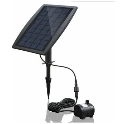 Bomba de agua solar de 200 l/h con panel solar, fuente de jardín, fuente solar enchufable, bomba de estanque solar sin escobillas, bomba de agua de 9 V, 2,5 W (1/4)