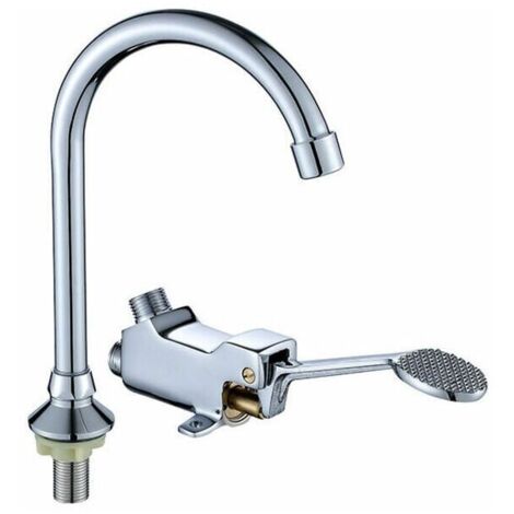 Grifo de pie, grifo para fregadero de cocina, grifo de baño, mezclador de lavabo, grifo con interruptor de pie (1/4)