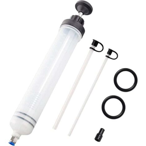 Jeringa de aceite de 500 ml, jeringa de succión de aceite, bomba de transferencia, jeringa de líquido de frenos con tubo de extensión, jeringa de drenaje con bomba manual (1/4)