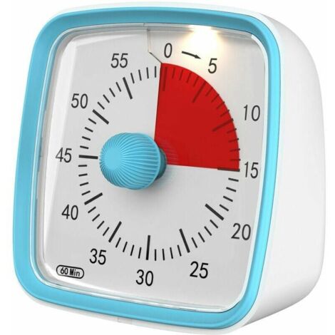 Temporizador visual con luz nocturna, cuenta regresiva de 60 minutos para niños y adultos, temporizador silencioso para el aula, herramienta de gestión del tiempo para el hogar, la escuela y el trabaj (1/4)