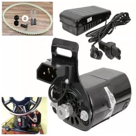Motor de máquina de coser, pedal, pedal vintage para máquina de coser Universe, repuestos para motor de costura de 180 W con pedal, bajo nivel de ruido y rendimiento estable (1/4)
