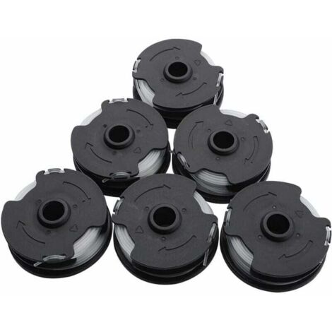 Carrete de hilo de repuesto (paquete de 6) para recortadora de hilo LIDL Parkside PRTA 20-Li A1/B2/C3, accesorio de 27 pies/8,3 m para PRT 300 A1, PRT 550 A1/A3 (1/4)