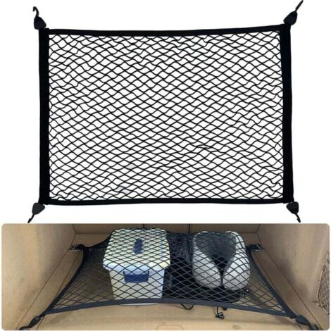 Red para perros para almacenamiento en el maletero de una furgoneta camper, 80 × 60 cm, extensible a 160 × 120 cm con 4 fuertes ganchos de refuerzo, suspensión elástica para autocaravanas, para la may (1/4)