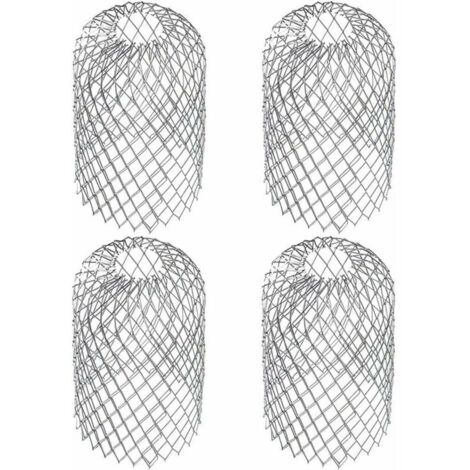Paquete de 4 filtros para canalones, malla para canalones, tope para hojas, protector de hojas, cubierta para canalones, acero inoxidable, 6,69 x 3,15 pulgadas (1/4)
