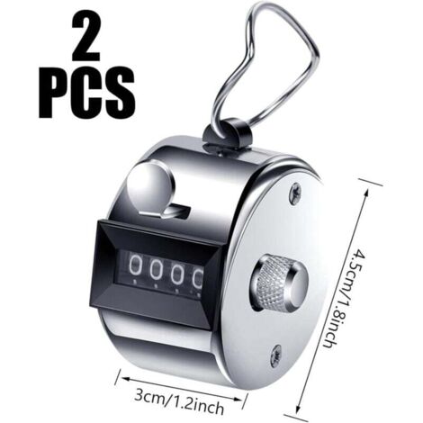 Contador De Cuentos De Mano, Contador De Palma Mecánico, Contador De Cuentos De Mano Contador De Palma Mecanico Contador De Clicker De Mano De 4 Digitos Herramienta De Reajuste De Perilla De Plastico