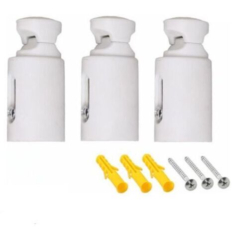Toallero de repuesto para radiador, color blanco, montaje en pared, espaciado ajustable, apto para radiadores de baño rectos o curvos (1/3)